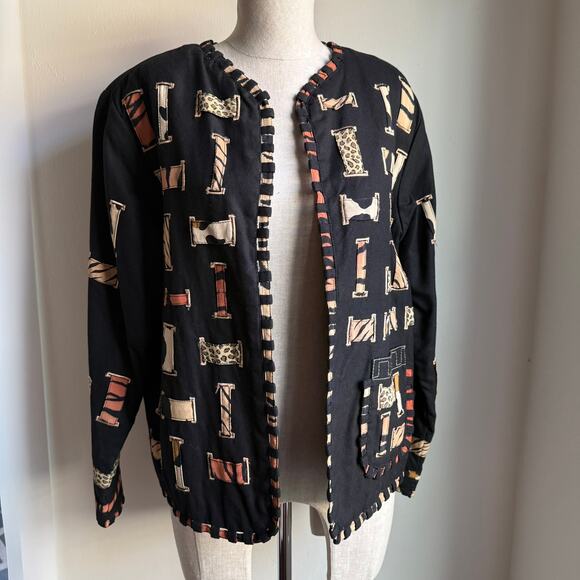 Yak Magik Reversible Embroidered Cotton Silk Jacket Small Made in Nepal - Picture 3 of 10